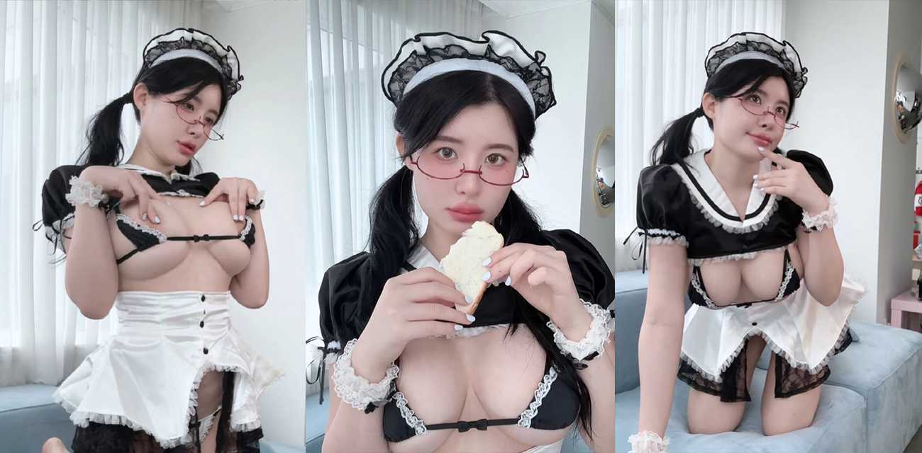 台湾少女福利姬【CocoPie】付费新作，COS比基尼淫装女仆抖奶露点童颜巨乳萌中带骚